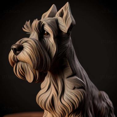 3D model Zwergschnauzer dog (STL)